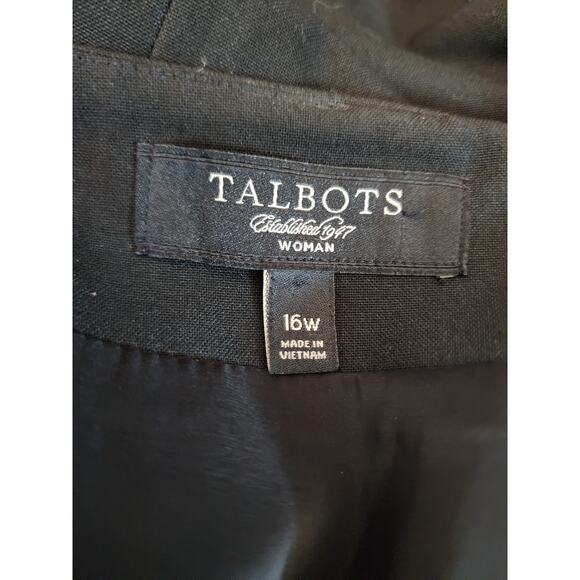 Talbots Black Knee Length Pencil Skirt Plus Size 16 - Picture 8 of 9